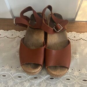 MIA Tan Leather Sandals